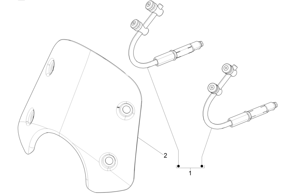 Windscherm Vespa GTS 125 IE ABS Euro 5 2021