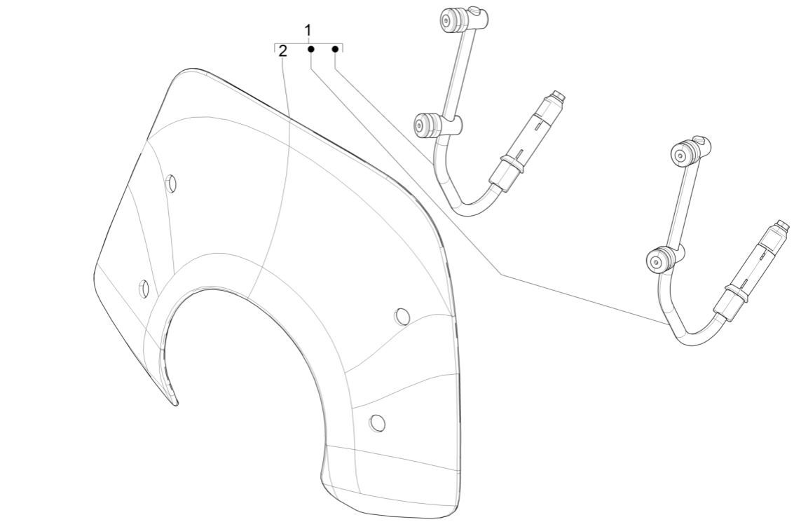 Windscherm Vespa Primavera 125 3V IE ABS