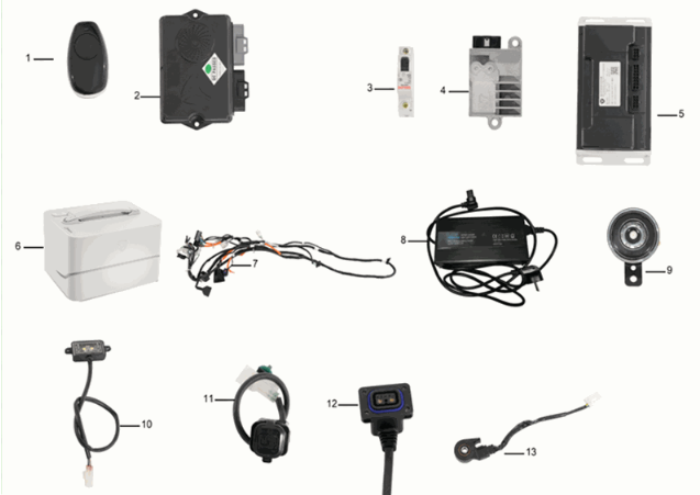 Kabelboom - Accu - Acculader Yadea C1S