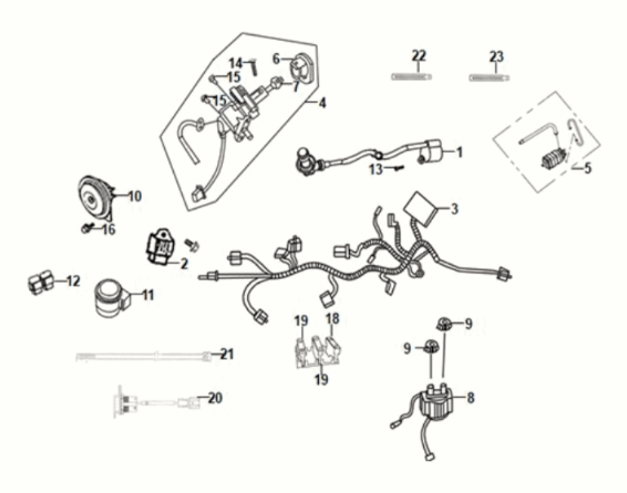Wire harness Sym Jet 14 125I AC E5 2021-2024