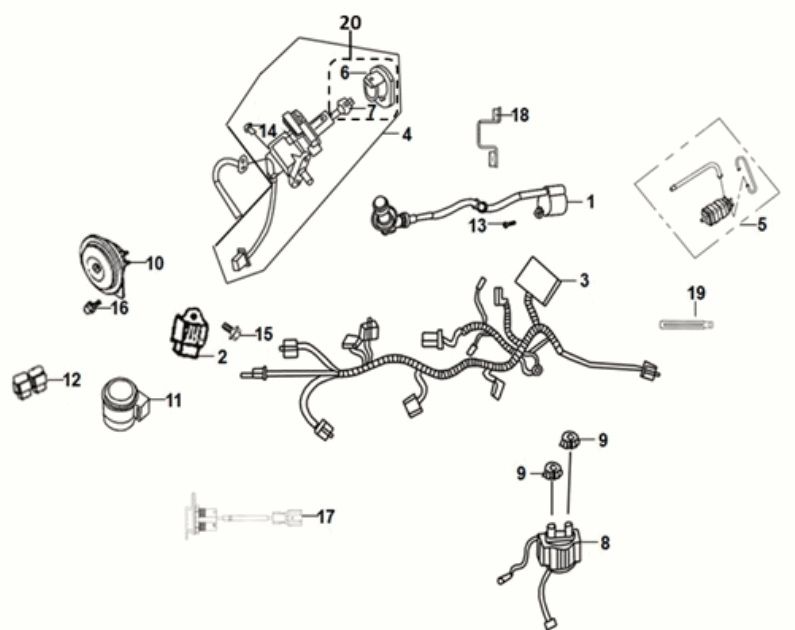 Wire Harness Sym Orbit III 125I E5