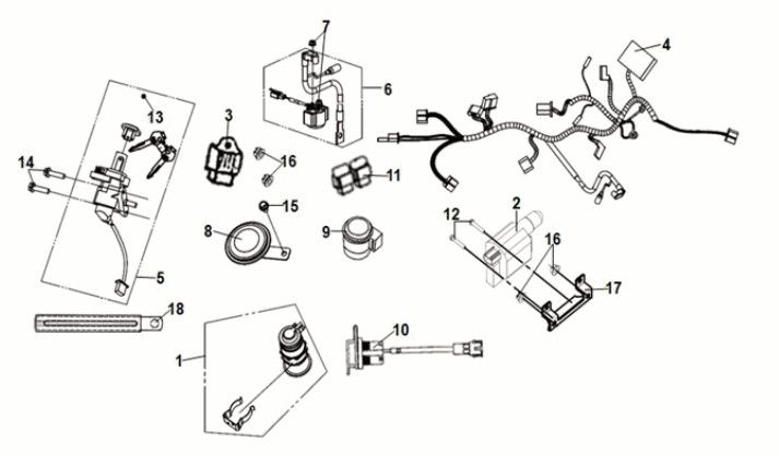 Wire Harness Sym Symphony ST 125i LC E5
