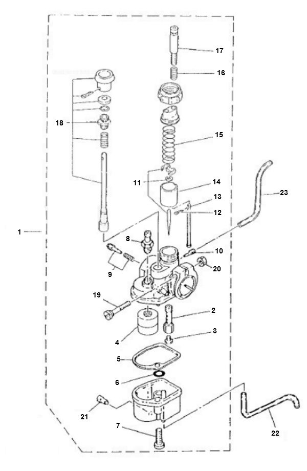 Carburateur Yamaha FS1