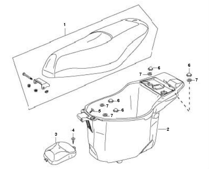 Zadel - Helmbak Berini Speedy 4-takt