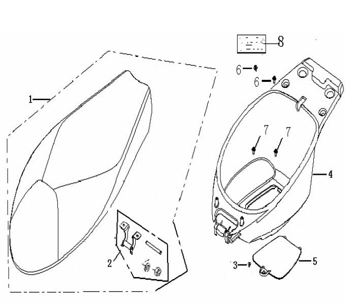 Zadel - Helmbak Generic Ideo 50 2-takt zwart 2007 25km/u