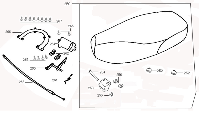 Zadel Rover GT lichtblauw metallic