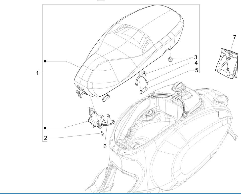 Zadel Vespa Primavera 125 3V IE ABS