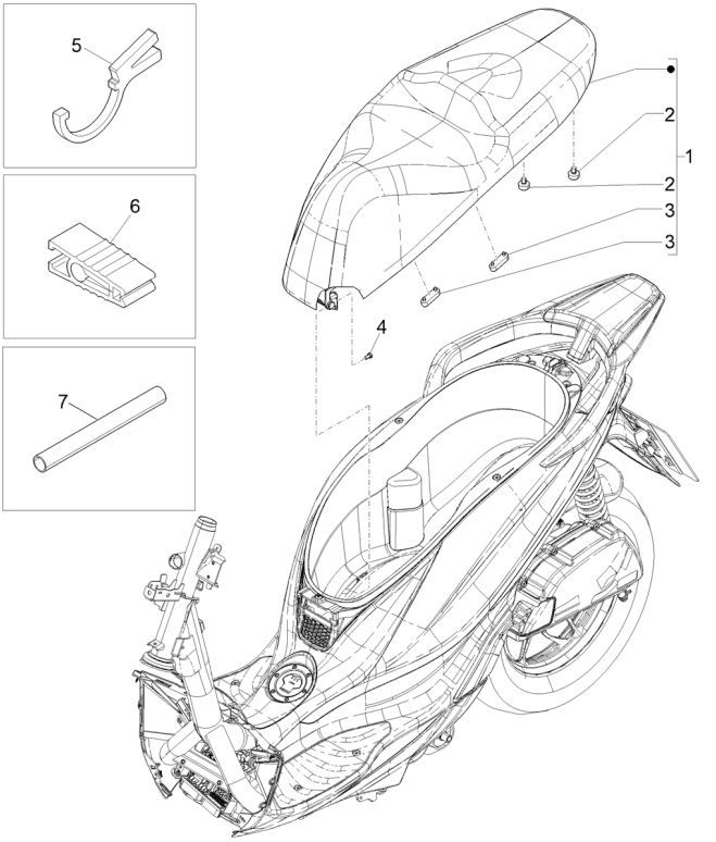 Zadel Piaggio Medley 125 ABS Euro 5 2021-2022