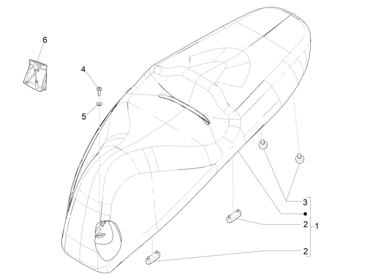 Zadel Piaggio Beverly 300 IE ABS Euro 4 2016-2020