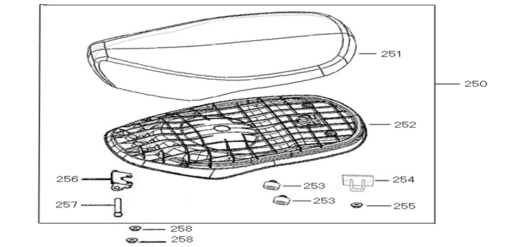 Zadel China Star 50 creme groen
