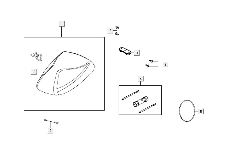 Zadel Kymco Agility Delivery 4-takt Euro 4 zwart