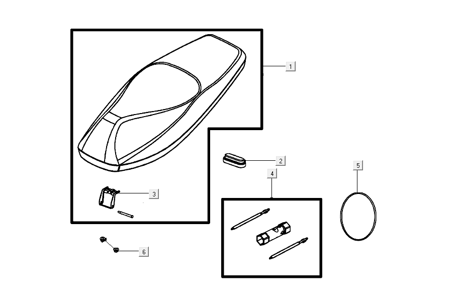 Zadel kymco Agility FR 12' 4-takt Euro 4 bruin
