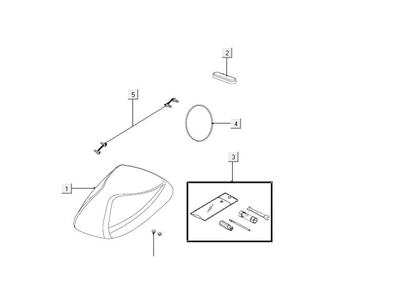 Zadel Kymco Carry 50i 4-takt Euro 4 wit