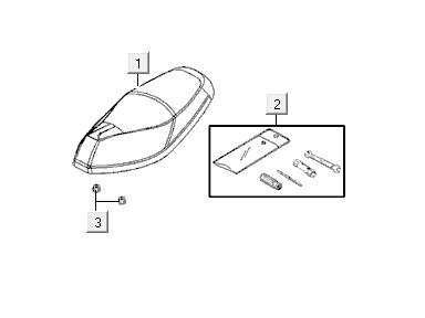 Zadel Kymco VP50 4-takt ACbruin metallic