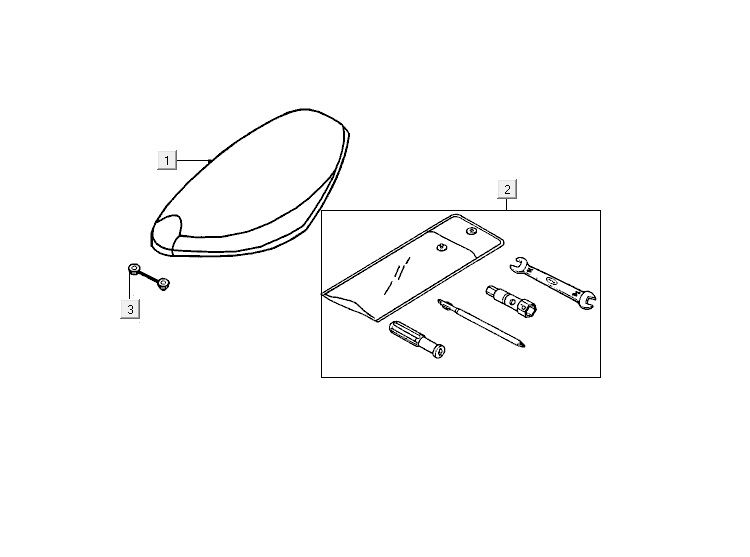Zadel Kymco Yup 50 2-takt AC blauw limited
