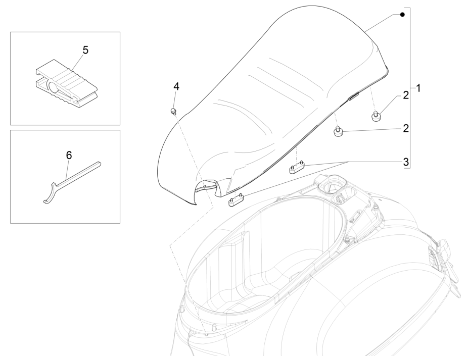 Zadel Vespa GTS 125 IE ABS Euro 5 2021