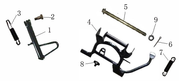 Middenstandaard - Zijstandaard Pronto Amaro oranje