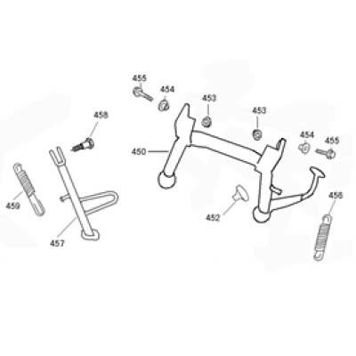 Middenstandaard - Zijstandaard Viraggio Piccolo zwart
