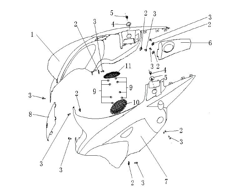 Motorschermen Generic Cracker 50 2-takt zwart 2010 25