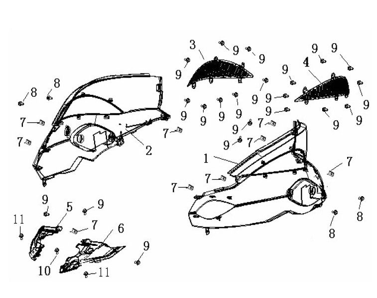 Zijscherm Generic Ideo crème 2007 2-takt 25