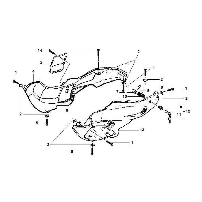 Motorschermen Gilera Runner 50 2-takt LC 1998-2005
