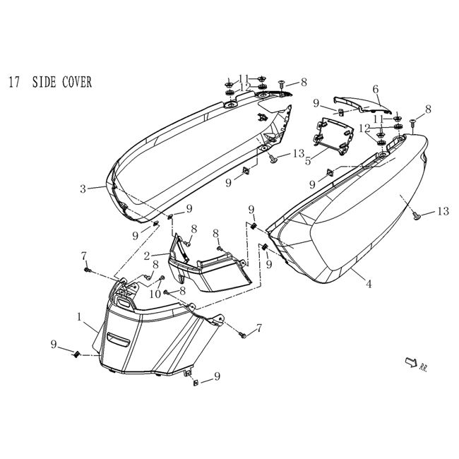 Motorschermen AGM Qube matzwart