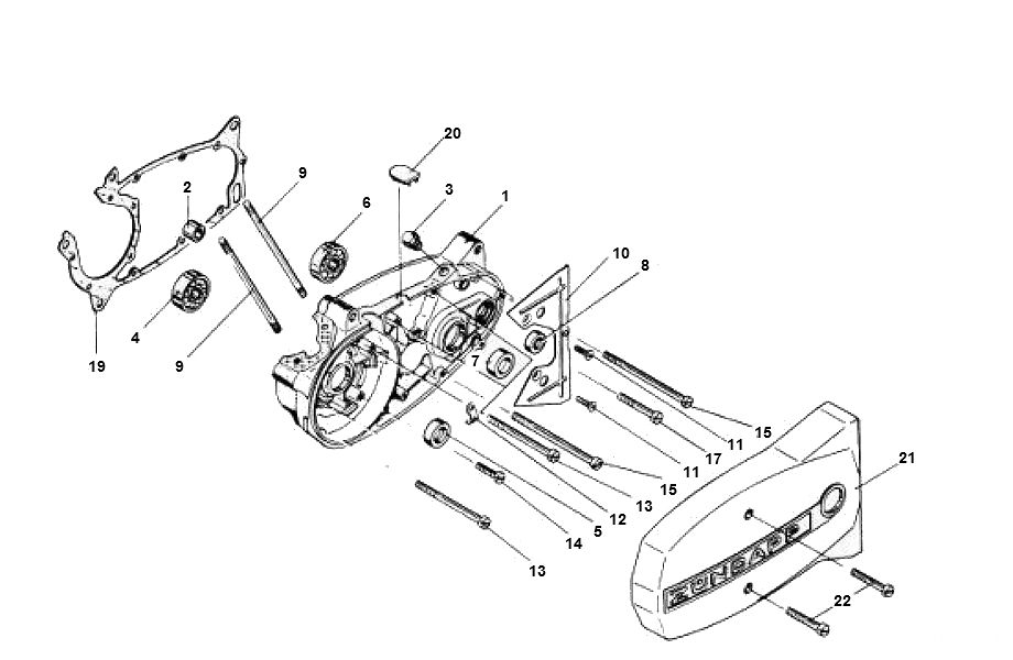 Carterhelft links Zundapp 4 versnellingen nieuw type