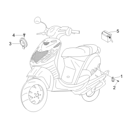 Afstandsschakelaars - Accu - Claxon Piaggio Zip 50 SP 2006-2013