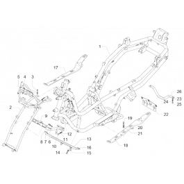 slachtoffers Nationaal volkslied Kort geleden Chassis /Frame Piaggio MP3 500 LT Sport 2014-2016