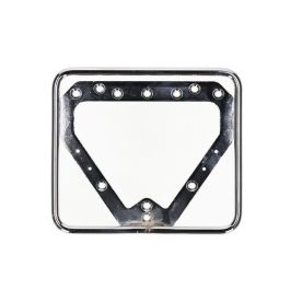 Kentekenplaathouder China/Retro chroom 145 x 125 mm