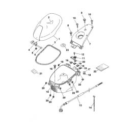 Zadel- buddybak Yamaha Aerox 2-takt