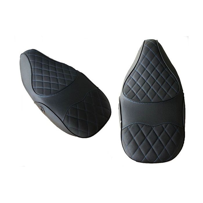 Zadelhoes compatibel met Kawasaki ER-5 500 2001-2005 zwart met zwarte naden