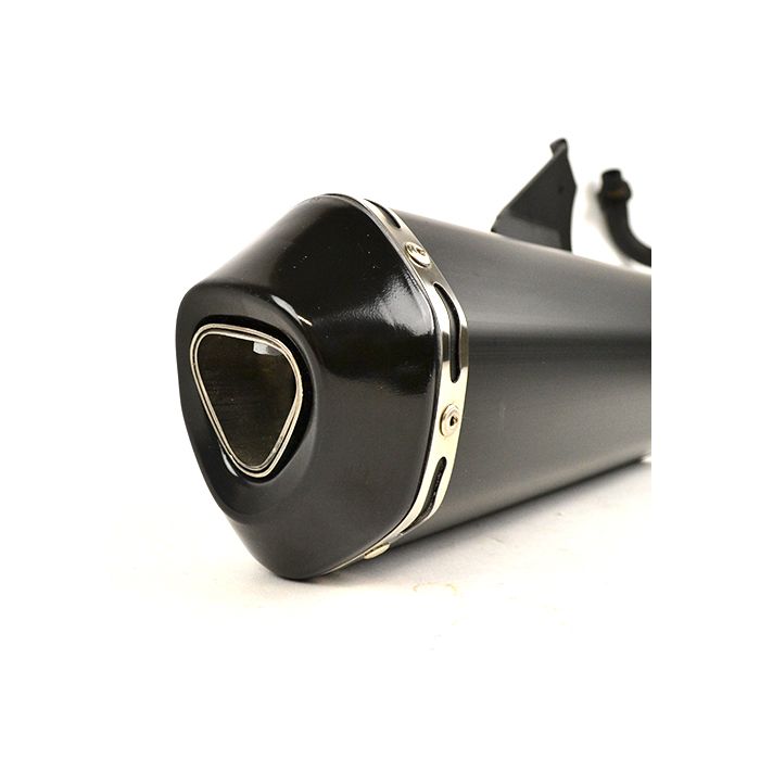 Uitlaat ovaal Vespa Lx / Lxv / S / Primavera / Sprint (ovaal model  Akrapovic) 4T 4V zwart