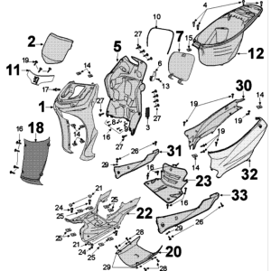 Beplating Peugeot Tweet 125 V E3 2013-2017 BLUEBERRY (Q5)