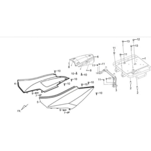 Beplating Sym X'PRO 125 White (WH8018P)