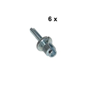 Stelbout + gleuf kort m6 d36 6 stuks