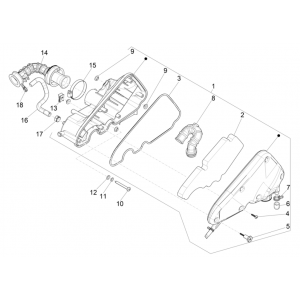 Luchtfilter Vespa Sprint 4-takt 3V (euro4 injectie IGET)