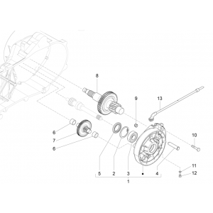 Vertanding - Overbrenging Vespa Sprint 50 4-takt IGET 3V Euro 4