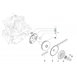 Variateur - V-snaar Vespa S 50 2-takt AC