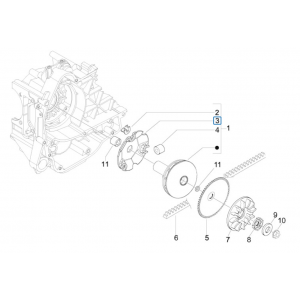 Variateur - V-snaar Vespa S 50 4-takt 4V AC