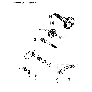 Vertanding - Kickstarter Peugeot Speedfight 4 50 2-takt LC zwartgroen