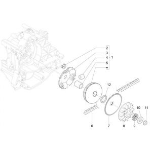 Variateur - V-snaar Vespa Primavera 50 4-takt 2V 25km/u
