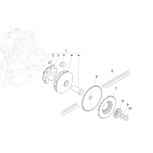 Variateur- V-snaar Piaggio Liberty 50 4-takt AC IGET 3V Euro 4