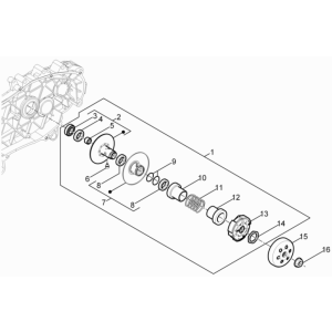 Koppeling Piaggio Liberty 50 4-takt AC IGET 3V Euro 5