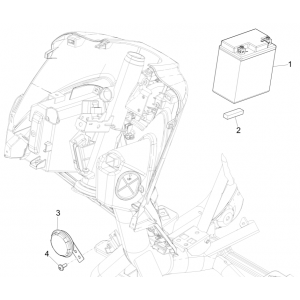 Accu - Claxon - Startrelais Piaggio Medley 125 ABS Euro 5 2021-2022
