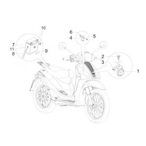 Accu - Claxon - Startrelais Piaggio Liberty 50 2-takt AC