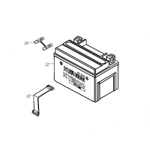 Accu Kymco People S 50 4-takt matzwart