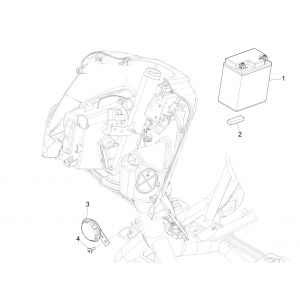 Accu - Claxon - Startrelais Piaggio Medley 125 IE ABS Euro 4 2016-2019