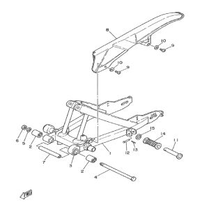 Achterbrug Yamaha DT-50 MX