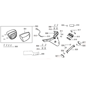 Achterlicht - Achterspatbord Benda Benson mat donkerblauw